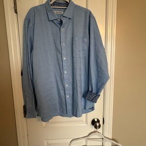 Men's Blue Button-Up Shirt